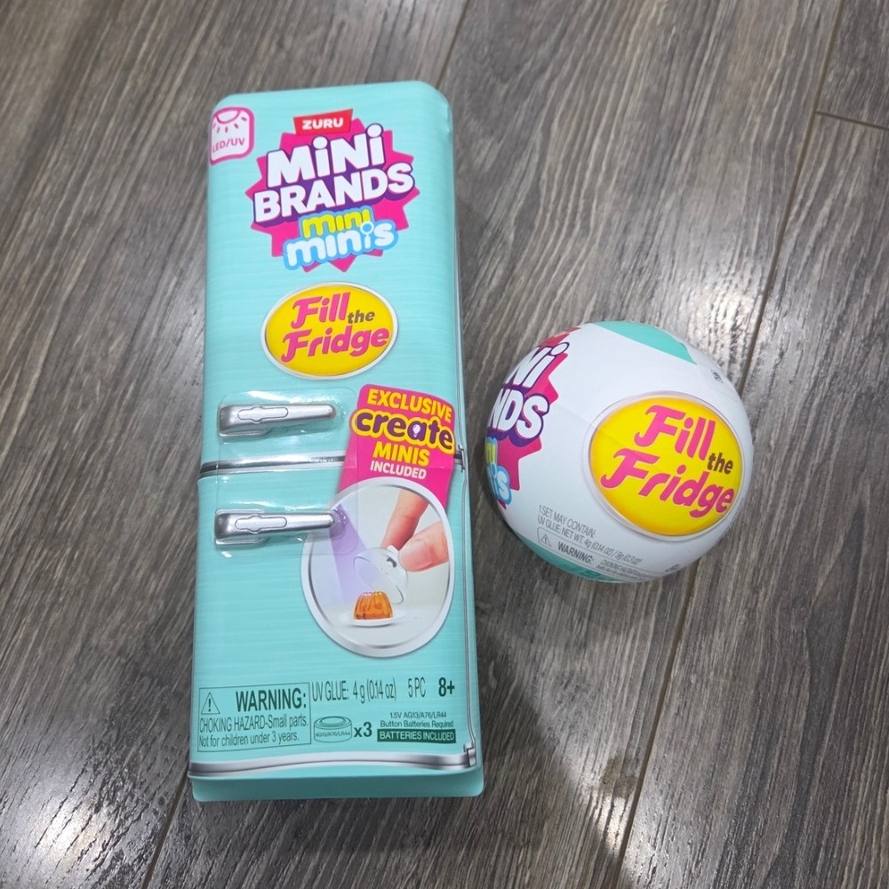 Zuru Mini Brands Fill The‎ Fridge Refrigerator Playset + Fill The Fridge Capsule